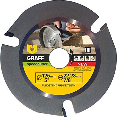 GRAFF SPEEDCUTTER Holz Sägeblatt 125 mm Trennscheibe Holz Kreissägeblatt zum Schnitzen, Schneiden, Formen GRAFF SPEEDCUTTER Holz Sägeblatt 125 mm Trennscheibe Holz Kreissägeblatt zum Schnitzen, Schneiden, Formen