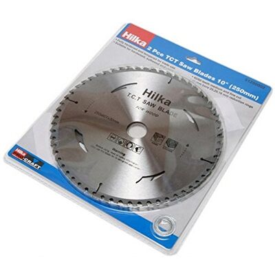 Hilka 51250002 TCT Kreissägeblätter - 10" 250mm Packung mit 2 Verschiedene Zähnen Hilka 51250002 TCT Kreissägeblätter - 10" 250mm Packung mit 2 Verschiedene Zähnen