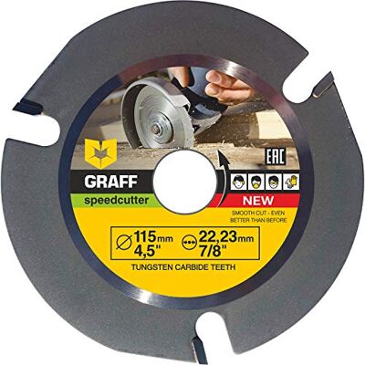 GRAFF SPEEDCUTTER Holz Sägeblatt 115 mm Trennscheibe Holz Kreissägeblatt zum Schnitzen, Schneiden, Formen GRAFF SPEEDCUTTER Holz Sägeblatt 115 mm Trennscheibe Holz Kreissägeblatt zum Schnitzen, Schneiden, Formen