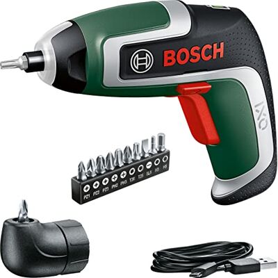 Bosch Akkuschrauber IXO (7. Generation, 3,6 V, 2,0 Ah, 5,5 Nm, mit Micro-USB-Kabel, inklusive Winkelaufsatz, schraubt bis zu 190 Schrauben, im Karton) – Amazon Edition Bosch Akkuschrauber IXO (7. Generation, 3,6 V, 2,0 Ah, 5,5 Nm, mit Micro-USB-Kabel, inklusive Winkelaufsatz, schraubt bis zu 190 Schrauben, im Karton) – Amazon Edition