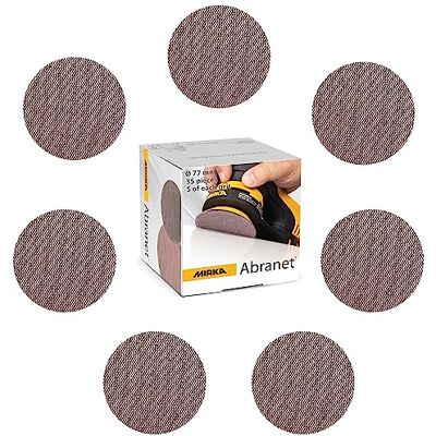Mirka Abranet Schleifscheiben Netz Ø 77 mm Klett 35 Stück Mix-Pack Mirka Abranet Schleifscheiben Netz Ø 77 mm Klett 35 Stück Mix-Pack