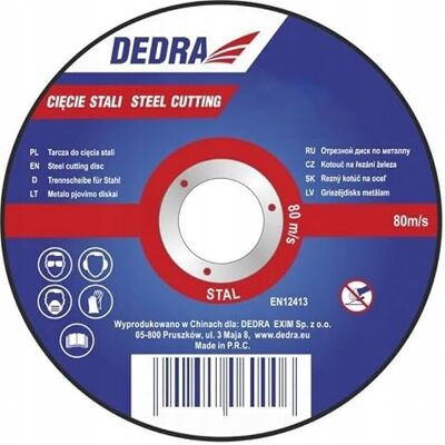 Dedra F13024 Trennscheibe Stahl 125x3.2x22.2mm Dedra F13024 Trennscheibe Stahl 125x3.2x22.2mm