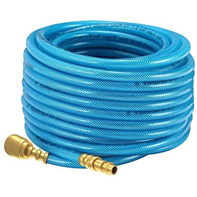 BAKAJI Druckluftschlauch 20 Meter Schnellkupplung Kompressor Druckschlauch 15 bar Kupplung 1/4 Zoll verstärkt Flexibler Anschluss leicht vibrations- und korrosionsbeständig Länge (20 m) BAKAJI Druckluftschlauch 20 Meter Schnellkupplung Kompressor Druckschlauch 15 bar Kupplung 1/4 Zoll verstärkt Flexibler Anschluss leicht vibrations- und korrosionsbeständig Länge (20 m)