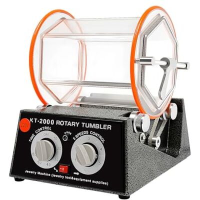 YOICUATGNA Schmuck-Poliermaschine, 150W Schmuck Kugelmühle Trommelpoliermaschine Polierer Reinigung & Polieren Schmuckwalzmaschine für Schmuck, Metall, Jade, 0-60 Minuten Timer, 5 Geschwindigkeiten YOICUATGNA Schmuck-Poliermaschine, 150W Schmuck Kugelmühle Trommelpoliermaschine Polierer Reinigung & Polieren Schmuckwalzmaschine für Schmuck, Metall, Jade, 0-60 Minuten Timer, 5 Geschwindigkeiten