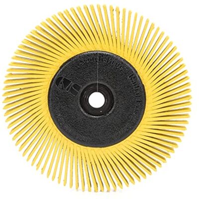 Scotch-Brite Radial Bristle Brush BB-ZB mit Kunststoff-Flansch, gelb, 152,4 mm x 12,7 mm x 25,4 mm, P80, Typ A, 1 Stück Scotch-Brite Radial Bristle Brush BB-ZB mit Kunststoff-Flansch, gelb, 152,4 mm x 12,7 mm x 25,4 mm, P80, Typ A, 1 Stück