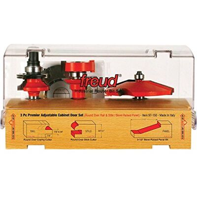 Freud 97–100 3-teilig Schrank Bit-Set mit 99–515 und 99–260 Schiene und Stil Bits, 97-150 Freud 97–100 3-teilig Schrank Bit-Set mit 99–515 und 99–260 Schiene und Stil Bits, 97-150