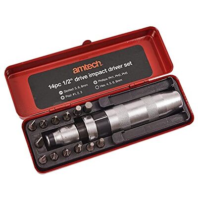 Unmarkiertes 14-teiliger 1/2" Antrieb Impact-Schrauber-Set - 12 Antrieb Impact-Schrauber Schlitz Hand Phillips Unmarkiertes 14-teiliger 1/2" Antrieb Impact-Schrauber-Set - 12 Antrieb Impact-Schrauber Schlitz Hand Phillips