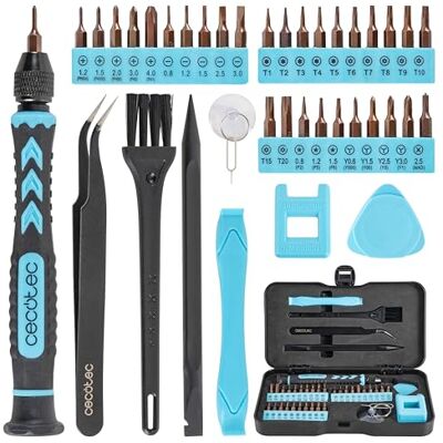 Cecotec Schraubendreher-Set PrecissionGyro 100 Set. 39-tlg., 30 S2-Stahl-Bits, Bit-Magnetisierer, ultrakompakter Koffer mit Organizer, für Smartphone, Tablet, Laptop, Brille & Uhren Cecotec Schraubendreher-Set PrecissionGyro 100 Set. 39-tlg., 30 S2-Stahl-Bits, Bit-Magnetisierer, ultrakompakter Koffer mit Organizer, für Smartphone, Tablet, Laptop, Brille & Uhren