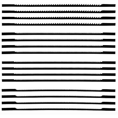 SoundZero Laubsägeblätter, 16-teilig, 12 Klingen, Stichsägeblatt aus Karbonstahl 10/15/18/24 Zähne, zum Sägen von Holz, Kunststoff, Schaum, Weichmetalle (132 mm) SoundZero Laubsägeblätter, 16-teilig, 12 Klingen, Stichsägeblatt aus Karbonstahl 10/15/18/24 Zähne, zum Sägen von Holz, Kunststoff, Schaum, Weichmetalle (132 mm)