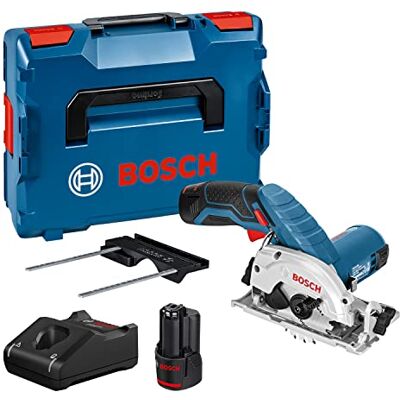 Bosch 12V System Akku Kreissäge GKS 12V-26 (Sägeblatt-Ø: 85mm, inkl. 2x 3.0Ah Akku, Schnellladegerät GAL 12V-40, Einlage, L-BOXX) Bosch 12V System Akku Kreissäge GKS 12V-26 (Sägeblatt-Ø: 85mm, inkl. 2x 3.0Ah Akku, Schnellladegerät GAL 12V-40, Einlage, L-BOXX)