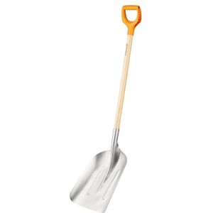 Fiskars Schnee- und Kornschaufel, Blattbreite: 31 cm, Aluminium-Blatt/Birkenholz-Stiel mit Kunststoff-Überzug, 1001637, Holz / Orange / Silber Fiskars Schnee- und Kornschaufel, Blattbreite: 31 cm, Aluminium-Blatt/Birkenholz-Stiel mit Kunststoff-Überzug, 1001637, Holz / Orange / Silber