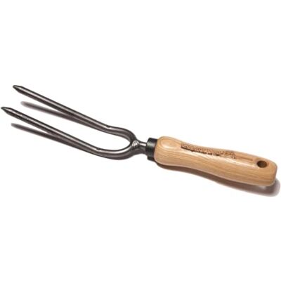 Unbekannt Rosengabel geschmiedet mit Eschenholzgriff 14 cm lang Krumpholz Gartengerät Unbekannt Rosengabel geschmiedet mit Eschenholzgriff 14 cm lang Krumpholz Gartengerät