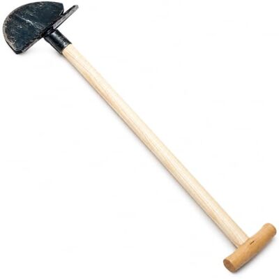 Unbekannt Rasenkantenstecher, aus einem Stuück Stahl, handgeschmiedet, mit geschmiedetem Tritt und Eschen-T- Stiel (85 cm) Unbekannt Rasenkantenstecher, aus einem Stuück Stahl, handgeschmiedet, mit geschmiedetem Tritt und Eschen-T- Stiel (85 cm)