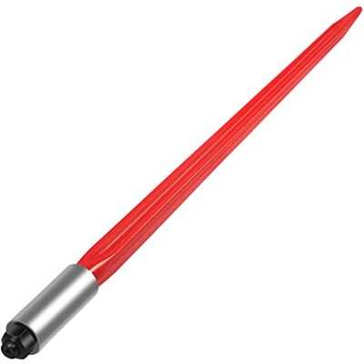 VEVOR Frontladerzinken Ballenzinken 612 kg Kapazität, Ballenspieß 81 cm, quadratische Zinken 3,6 cm breit, rot beschichtete Ballengabeln mit Sechskantmutter und Hülse für Schaufeln, Traktoren, Lader VEVOR Frontladerzinken Ballenzinken 612 kg Kapazität, Ballenspieß 81 cm, quadratische Zinken 3,6 cm breit, rot beschichtete Ballengabeln mit Sechskantmutter und Hülse für Schaufeln, Traktoren, Lader