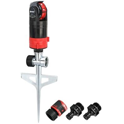 Eden 94143 Multi-Pattern-Sprinkler Plus Nebelsystem mit Metallsprike-Set; Getriebeantrieb, strapazierfähig, Gartenbewässerungssystem, Garten und Rasen, 5 Muster, Abdeckung bis zu 3737 m² Eden 94143 Multi-Pattern-Sprinkler Plus Nebelsystem mit Metallsprike-Set; Getriebeantrieb, strapazierfähig, Gartenbewässerungssystem, Garten und Rasen, 5 Muster, Abdeckung bis zu 3737 m²