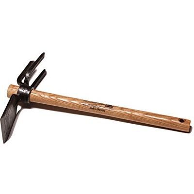 Unbekannt Jäte- und Gartenhäckchen, 3 versetzte Zinken, mit Eschenstiel (40 cm) Unbekannt Jäte- und Gartenhäckchen, 3 versetzte Zinken, mit Eschenstiel (40 cm)