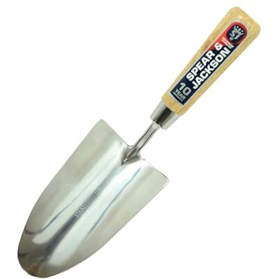 Jackson 3010TR Neverbend Edelstahl-Handkelle – Gartengerät zum Pflanzen, Umtopfen & Pflegen – Spiegelpolierter, rostbeständiger Kopf mit Eschenholzgriff Jackson 3010TR Neverbend Edelstahl-Handkelle – Gartengerät zum Pflanzen, Umtopfen & Pflegen – Spiegelpolierter, rostbeständiger Kopf mit Eschenholzgriff