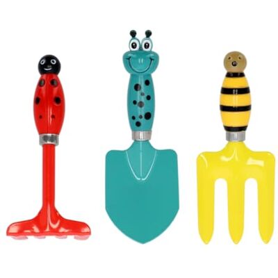 Esschert Design 3er Set Kinderwerkzeuge mit Insektenmotiv Esschert Design 3er Set Kinderwerkzeuge mit Insektenmotiv