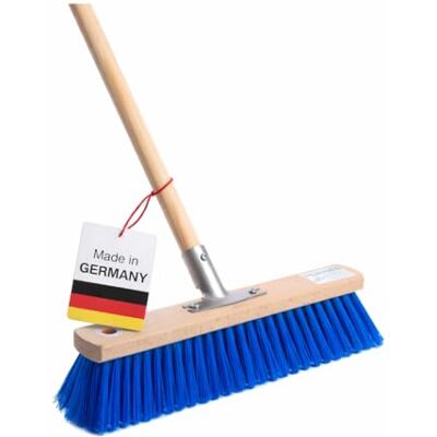 BawiTec Profi Straßenbesen Blaue Borsten 40cm Lang mit Stiel Besen Besenstiel Volle Dichte PVC-Borsten in Blau, Stabiler Geräte-Holzstiel 155cm, Metallstielhalter BawiTec Profi Straßenbesen Blaue Borsten 40cm Lang mit Stiel Besen Besenstiel Volle Dichte PVC-Borsten in Blau, Stabiler Geräte-Holzstiel 155cm, Metallstielhalter