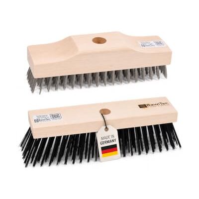 BawiTec Stahldrahtbesen Stahldrahtschrubber Set Stahldraht Besen ohne Stiel Drahtschrubber und Drahtbesen, Besen 30cm, Schrubber 22cm, ohne Stiel BawiTec Stahldrahtbesen Stahldrahtschrubber Set Stahldraht Besen ohne Stiel Drahtschrubber und Drahtbesen, Besen 30cm, Schrubber 22cm, ohne Stiel
