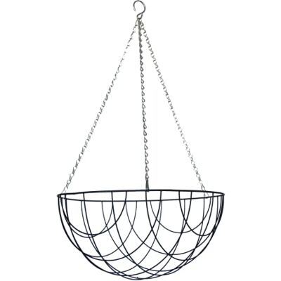 Esschert Design Hängekorb, Metall, 39,4 cm, Schwarz Esschert Design Hängekorb, Metall, 39,4 cm, Schwarz