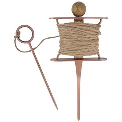 Esschert Design Verkupfertes Pflanzleinen Set, 12 x 5,7 x 27 cm, Juteschnur, 25 m lang, mit Grifföse Esschert Design Verkupfertes Pflanzleinen Set, 12 x 5,7 x 27 cm, Juteschnur, 25 m lang, mit Grifföse