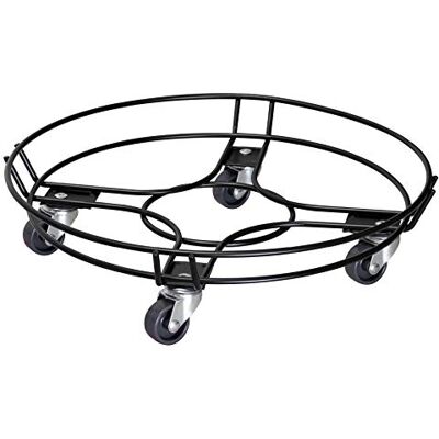 WAGNER Pflanzenroller Black Edition Ø 38 x 9,5 cm I Blumenroller für Außenbereich + Innenbereich I Kübelroller aus Stahl, schwarz beschichtet I Randbegrenzung I Tragkraft 100 kg 20093401 WAGNER Pflanzenroller Black Edition Ø 38 x 9,5 cm I Blumenroller für Außenbereich + Innenbereich I Kübelroller aus Stahl, schwarz beschichtet I Randbegrenzung I Tragkraft 100 kg 20093401