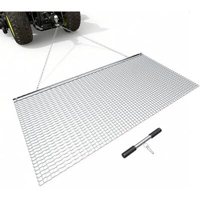 VEVOR Schleppegge 1830x914 mm, Wiesenegge, Wiesenschleppe, Feldegge aus Verzinktem Stahl mit Anhängekette, Anbaugerät für ATVs, UTVs & Traktoren zum Einebnen von Schotterwegen, Fahrspuren & Feldern VEVOR Schleppegge 1830x914 mm, Wiesenegge, Wiesenschleppe, Feldegge aus Verzinktem Stahl mit Anhängekette, Anbaugerät für ATVs, UTVs & Traktoren zum Einebnen von Schotterwegen, Fahrspuren & Feldern