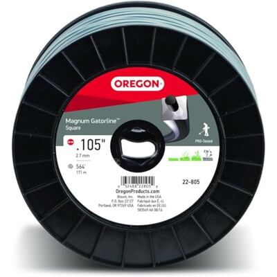 Oregon 22-805 Gatorline Heavy Duty Professional Magnum 1,4 kg Spule mit 0,4 cm x 1,5 m quadratischer Rasentrimmerschnur, Grau Oregon 22-805 Gatorline Heavy Duty Professional Magnum 1,4 kg Spule mit 0,4 cm x 1,5 m quadratischer Rasentrimmerschnur, Grau