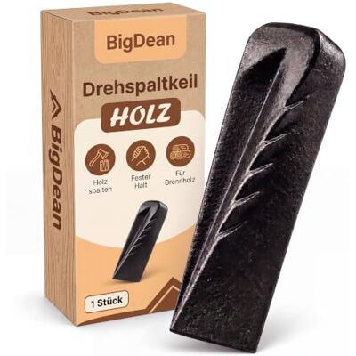 BigDean Spaltkeil für Holz Drehspaltkeil 2,25 kg Edition 2027 Drehspaltkeil 2,25 kg aus geschmiedetem Werkzeugstahl – 21,5 cm Holzspaltkeil mit gedrehter Keilform & Schuppenprofil BigDean Spaltkeil für Holz Drehspaltkeil 2,25 kg Edition 2027 Drehspaltkeil 2,25 kg aus geschmiedetem Werkzeugstahl – 21,5 cm Holzspaltkeil mit gedrehter Keilform & Schuppenprofil