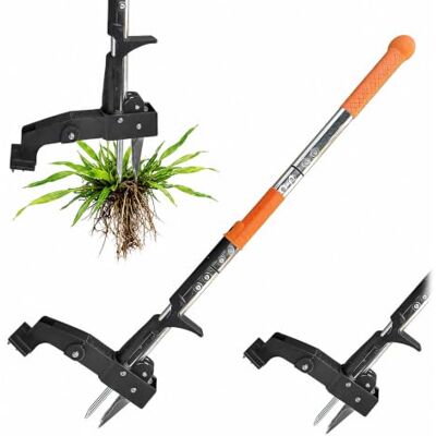Relaxdays Unkrautstecher, Langer Stiel, 100 cm, Fußtritt, Mehrfarbig Relaxdays Unkrautstecher, Langer Stiel, 100 cm, Fußtritt, Mehrfarbig