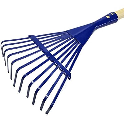 Land-Haus-Shop Kindergartengeräte 1 von 8, Kinder Garten Werkzeuge Geräte Schaufel, Besen, Rechen, Laubbesen, Harke, Grubber, Doppelhacke, Spaten, Metall mit Holzstiel (Rechen blau) Land-Haus-Shop Kindergartengeräte 1 von 8, Kinder Garten Werkzeuge Geräte Schaufel, Besen, Rechen, Laubbesen, Harke, Grubber, Doppelhacke, Spaten, Metall mit Holzstiel (Rechen blau)