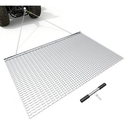 VEVOR Schleppegge 1525x914mm, Wiesenegge, Wiesenschleppe, Feldegge aus Verzinktem Stahl mit Anhängekette, Anbaugerät für ATVs, UTVs & Traktoren zum Einebnen von Schotterwegen, Fahrspuren & Feldern VEVOR Schleppegge 1525x914mm, Wiesenegge, Wiesenschleppe, Feldegge aus Verzinktem Stahl mit Anhängekette, Anbaugerät für ATVs, UTVs & Traktoren zum Einebnen von Schotterwegen, Fahrspuren & Feldern