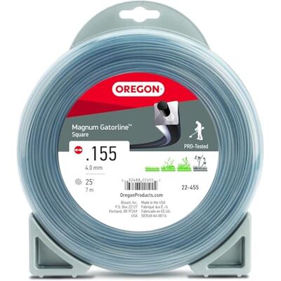 Oregon 22-455 Magnum Gatorline Rasentrimmerfaden, quadratisch, 0,5 cm Durchmesser, 0,5 kg Donut, 7,6 m, Grau Oregon 22-455 Magnum Gatorline Rasentrimmerfaden, quadratisch, 0,5 cm Durchmesser, 0,5 kg Donut, 7,6 m, Grau