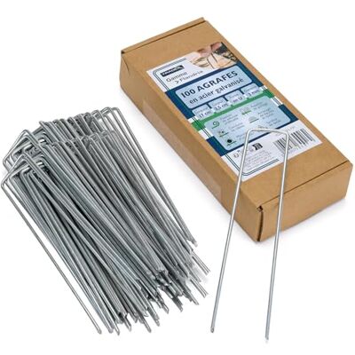 Flandria VCJN23G-L100 Heftklammern, verzinkt, Durchmesser 3 mm, Länge 17 cm, 100 Stück Flandria VCJN23G-L100 Heftklammern, verzinkt, Durchmesser 3 mm, Länge 17 cm, 100 Stück