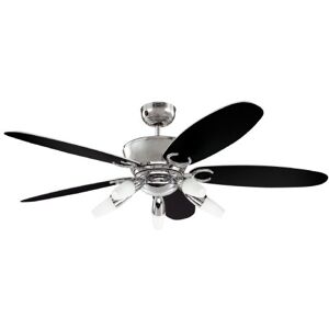 Westinghouse Lighting 132 cm Deckenventilator Arius 72559 mit fünf Leuchten und fünf Flügeln, Ausführung in Chrom mit Opalmilchglas, 7255940 Westinghouse Lighting 132 cm Deckenventilator Arius 72559 mit fünf Leuchten und fünf Flügeln, Ausführung in Chrom mit Opalmilchglas, 7255940
