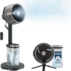 Shark FlexBreeze Pro Mist Akku-Ventilator für innen und außen mit Sprühsystem, tragbarer Sprühtank, 20 m, Stand- & Tischventilator, 5 Geschwindigkeitsstufen, leise, Fernbedienung, Anthrazit FA300EU Shark FlexBreeze Pro Mist Akku-Ventilator für innen und außen mit Sprühsystem, tragbarer Sprühtank, 20 m, Stand- & Tischventilator, 5 Geschwindigkeitsstufen, leise, Fernbedienung, Anthrazit FA300EU