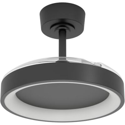 EGLO LED Deckenventilator mit einziehbaren Flügeln Torreya Ventilator Decke mit Beleuchtung, dimmbar mit Fernbedienung, Timer, DC Motor, warmweiß kaltweiß, Schwarz, Ø 77 cm EGLO LED Deckenventilator mit einziehbaren Flügeln Torreya Ventilator Decke mit Beleuchtung, dimmbar mit Fernbedienung, Timer, DC Motor, warmweiß kaltweiß, Schwarz, Ø 77 cm