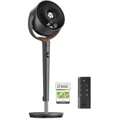 DREO Standventilator sehr leise, Ventilator groß mit Fernbedienung, 20dB Silent Ventilator mit DC-Motor, 120° Oszillierend, 4 Modi, 94-107cm höhenverstellbar, Bodenventilator, TurboPoly Fan 512, Grau DREO Standventilator sehr leise, Ventilator groß mit Fernbedienung, 20dB Silent Ventilator mit DC-Motor, 120° Oszillierend, 4 Modi, 94-107cm höhenverstellbar, Bodenventilator, TurboPoly Fan 512, Grau