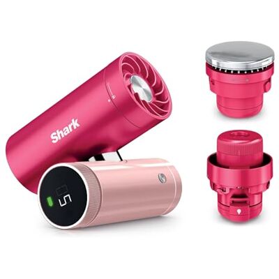 Shark ChillPill 3-in-1-Hochgeschwindigkeits-Handventilator, Dragon Fruit Sprühnebel- & InstaChill-System, 3 Kühlaufsätze, reisefreundliches Design FA022EUPK Shark ChillPill 3-in-1-Hochgeschwindigkeits-Handventilator, Dragon Fruit Sprühnebel- & InstaChill-System, 3 Kühlaufsätze, reisefreundliches Design FA022EUPK