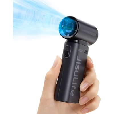 JISULIFE Tragbarer Handventilator – Turbo Luftstrom, Bis 18 Stunden Akku 5‑Stufig, 5000 mAh, Mini-Taschenformat, ideal für Reisen, Konzerte, trendiges Geschenk für Frauen und Männer – Schwarz JISULIFE Tragbarer Handventilator – Turbo Luftstrom, Bis 18 Stunden Akku 5‑Stufig, 5000 mAh, Mini-Taschenformat, ideal für Reisen, Konzerte, trendiges Geschenk für Frauen und Männer – Schwarz