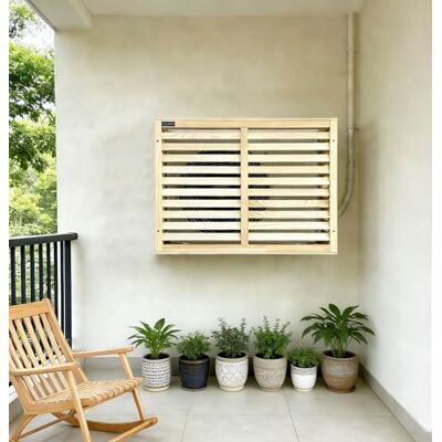 Lukadria Verkleidung Abdeckung für Klimaanlage Wärmepumpe Wandmontage Sichtschutz für Außengeräte Kieferholz 86 cm x 60 cm x 32 cm Naturbelassen Lukadria Verkleidung Abdeckung für Klimaanlage Wärmepumpe Wandmontage Sichtschutz für Außengeräte Kieferholz 86 cm x 60 cm x 32 cm Naturbelassen