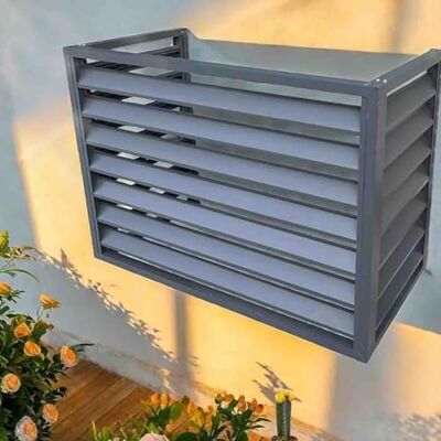 Leilaohu Aluminium-Außenabdeckung Für Klimaanlage, Wärmepumpe, Staubschutzhülle, Sichtschutz Für Klimaanlage, Halterung Für Lüftungsgitter, Kühlerabdeckung C,100 * 50 * 70cm Leilaohu Aluminium-Außenabdeckung Für Klimaanlage, Wärmepumpe, Staubschutzhülle, Sichtschutz Für Klimaanlage, Halterung Für Lüftungsgitter, Kühlerabdeckung C,100 * 50 * 70cm