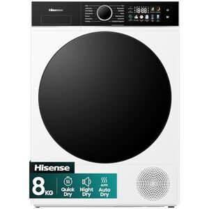 Hisense DH3I802BWCD Wäschetrockner, 8KG, Kondensation mit Wärmepumpe, 3i, 18 Programme, ConnectLife, Feuchtesensor, Anti Crease, TwinAir, Energieeffizienzklasse C, Weiß Hisense DH3I802BWCD Wäschetrockner, 8KG, Kondensation mit Wärmepumpe, 3i, 18 Programme, ConnectLife, Feuchtesensor, Anti Crease, TwinAir, Energieeffizienzklasse C, Weiß