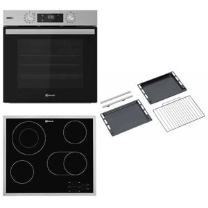 Bauknecht BAKO 466 Steam RAD Einbau Backofen-Kochfeld Kombination/Heißluftbackofen mit 12 Funktionen/Gentle Steam/EEK A+/Glaskeramik-Kochfeld/60cm/Inox Bauknecht BAKO 466 Steam RAD Einbau Backofen-Kochfeld Kombination/Heißluftbackofen mit 12 Funktionen/Gentle Steam/EEK A+/Glaskeramik-Kochfeld/60cm/Inox
