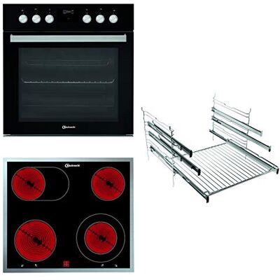 Bauknecht HEKO P500 Herd-Kochfeld-Kombination/Glaskeramik-Kochfeld (60 cm)/ Pyrolyse-Selbstreinigungssystem/Slow Cooking/Backauszug mit 2 Ebenen, 859800008022 Bauknecht HEKO P500 Herd-Kochfeld-Kombination/Glaskeramik-Kochfeld (60 cm)/ Pyrolyse-Selbstreinigungssystem/Slow Cooking/Backauszug mit 2 Ebenen, 859800008022