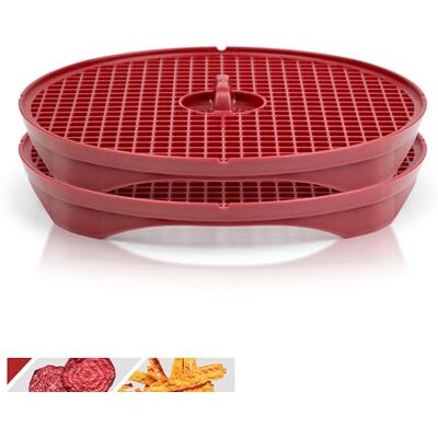 Börner Crispymaker (2er Set/Rot) • Chips Macher für die Mikrowelle • Chip Maker für kalorienarme Chips ohne Fett • Frische Chips selber machen • Kartoffelchips & Gemüsechips Maker Börner Crispymaker (2er Set/Rot) • Chips Macher für die Mikrowelle • Chip Maker für kalorienarme Chips ohne Fett • Frische Chips selber machen • Kartoffelchips & Gemüsechips Maker