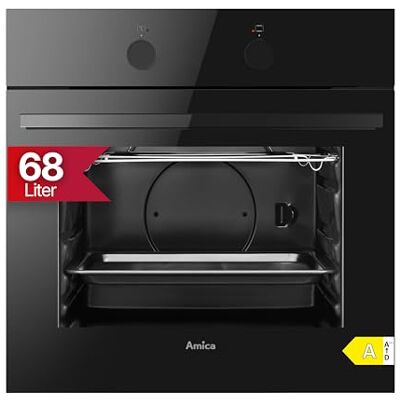 Amica Einbaubackofen 60 cm 68 l 4 Backofenfunktionen Schnellaufheizung Steam Clean CoolDoor2 Knebelsteuerung Geprägte Seitenwände ABE 94110 S – einbaubackofen Schwarz‑Glas Amica Einbaubackofen 60 cm 68 l 4 Backofenfunktionen Schnellaufheizung Steam Clean CoolDoor2 Knebelsteuerung Geprägte Seitenwände ABE 94110 S – einbaubackofen Schwarz‑Glas