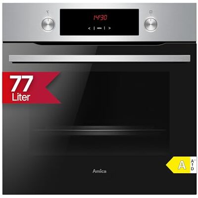 Amica Einbaubackofen 60 cm 77 l XXL‑Garraum 11 Backofenfunktionen Schnellaufheizung Steam Clean CoolDoor3 versenkbare Knebel Seitengitter Leichtreinigungstür ABE 9440 E – Einbaubackofen Edelstahl Amica Einbaubackofen 60 cm 77 l XXL‑Garraum 11 Backofenfunktionen Schnellaufheizung Steam Clean CoolDoor3 versenkbare Knebel Seitengitter Leichtreinigungstür ABE 9440 E – Einbaubackofen Edelstahl