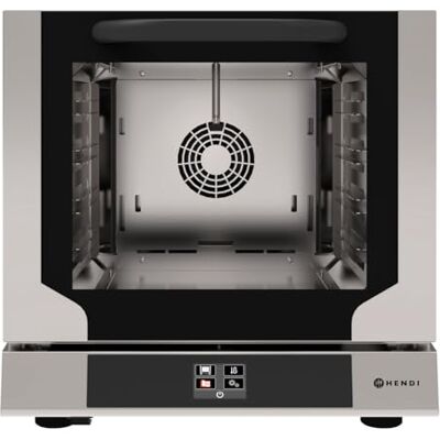 HENDI Kombidämpfer, Compact Touch, mit 4x Backbleche, mit 1 reversibler Lüfter, 99 programmierbaren Einstellungen, Heißluft- mit Dampf-Backofen, Dampfgarer, 230V/3300W, 590x709x(H)589mm, Edelstahl HENDI Kombidämpfer, Compact Touch, mit 4x Backbleche, mit 1 reversibler Lüfter, 99 programmierbaren Einstellungen, Heißluft- mit Dampf-Backofen, Dampfgarer, 230V/3300W, 590x709x(H)589mm, Edelstahl